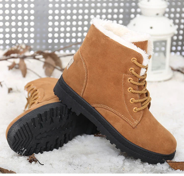 Boots Korean Style Winter Boots Snow Winter Shoes Woman Low Heels Women 's Fur Boots Ankle Combat Botas Mujer Luxury Footwear
