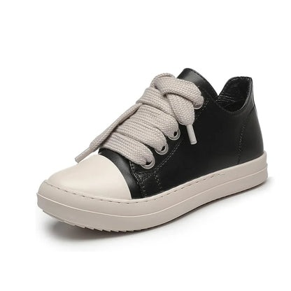 Men's Coarse Shoelaces, Low Cut Flat Bottom Casual Shoes, Minimalist College Style Sports Shoes